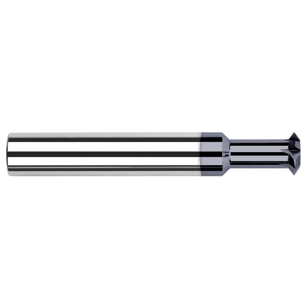 Harvey Tool - 1/4° 1/4" Cut Diam, 0.065" Cut Width, 1/4" Shank, Solid Carbide Double-Angle Cutter - Exact Industrial Supply