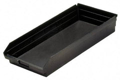 Quantum Storage - 23-5/8" Deep, Black Polypropylene Hopper Shelf Bin - 4" High x 11-1/8" Wide x 23-5/8" Long - Americas Industrial Supply