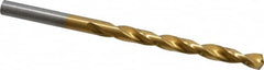 Triumph Twist Drill - 7/32" 135° High Speed Steel Jobber Drill - TiN Finish, Right Hand Cut, Spiral Flute, Straight Shank, 3-3/4" OAL, Split Point - Americas Industrial Supply