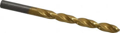Triumph Twist Drill - 21/64" 135° High Speed Steel Jobber Drill - TiN Finish, Right Hand Cut, Spiral Flute, Straight Shank, 4-5/8" OAL, Split Point - Americas Industrial Supply