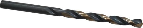 Triumph Twist Drill - 0.234" 135° High Speed Steel Jobber Drill - Oxide/Gold Finish, Right Hand Cut, Spiral Flute, Straight Shank, 3-7/8" OAL, Split Point - Americas Industrial Supply