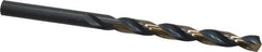 Triumph Twist Drill - 0.234" 135° High Speed Steel Jobber Drill - Oxide/Gold Finish, Right Hand Cut, Spiral Flute, Straight Shank, 3-7/8" OAL, Split Point - Americas Industrial Supply
