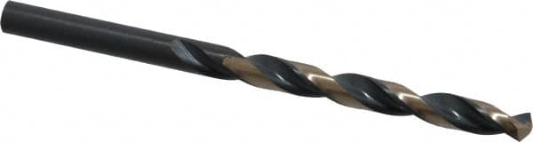 Triumph Twist Drill - 0.257" 135° High Speed Steel Jobber Drill - Oxide/Gold Finish, Right Hand Cut, Spiral Flute, Straight Shank, 4-1/8" OAL, Split Point - Americas Industrial Supply