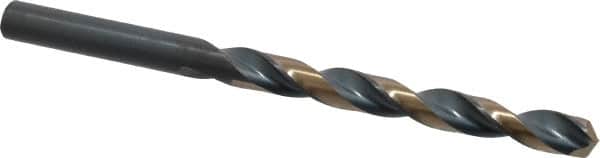 Triumph Twist Drill - 0.272" 135° High Speed Steel Jobber Drill - Oxide/Gold Finish, Right Hand Cut, Spiral Flute, Straight Shank, 4-1/8" OAL, Split Point - Americas Industrial Supply