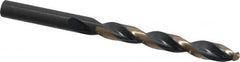 Triumph Twist Drill - 0.358" 135° High Speed Steel Jobber Drill - Oxide/Gold Finish, Right Hand Cut, Spiral Flute, Straight Shank, 4-7/8" OAL, Split Point - Americas Industrial Supply