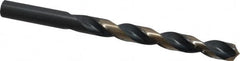 Triumph Twist Drill - 0.377" 135° High Speed Steel Jobber Drill - Oxide/Gold Finish, Right Hand Cut, Spiral Flute, Straight Shank, 5" OAL, Split Point - Americas Industrial Supply