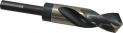 Triumph Twist Drill - 1" Drill, 118° Point, High Speed Steel Silver Deming & Reduced Shank Drill Bit - Oxide Finish, 6" OAL, Flats on Shank, 3" Flute Length, Right Hand Cut, Split Point, Spiral Flute, Regular Spiral - Americas Industrial Supply