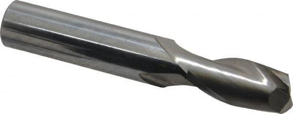 OSG - 31/64", 1" LOC, 1/2" Shank Diam, 3" OAL, 2 Flute, Solid Carbide Square End Mill - Single End, Uncoated, Spiral Flute, 30° Helix, Centercutting, Right Hand Cut, Right Hand Flute, Series 402 - Americas Industrial Supply