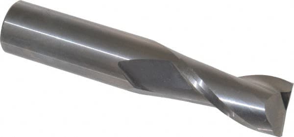 OSG - 3/4", 1-1/2" LOC, 3/4" Shank Diam, 4" OAL, 2 Flute, Solid Carbide Square End Mill - Single End, Uncoated, Spiral Flute, 30° Helix, Centercutting, Right Hand Cut, Right Hand Flute, Series 402 - Americas Industrial Supply