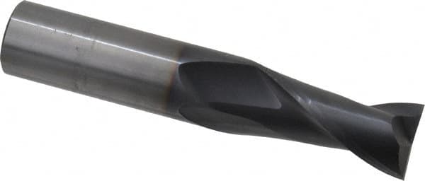 OSG - 3/4", 1-1/2" LOC, 3/4" Shank Diam, 4" OAL, 2 Flute, Solid Carbide Square End Mill - Single End, TiAlN Finish, Spiral Flute, 30° Helix, Centercutting, Right Hand Cut, Right Hand Flute, Series 402 - Americas Industrial Supply