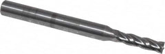 OSG - 9/64", 1/2" LOC, 3/16" Shank Diam, 2" OAL, 4 Flute, Solid Carbide Square End Mill - Single End, Uncoated, Spiral Flute, 30° Helix, Centercutting, Right Hand Cut, Right Hand Flute, Series 404 - Americas Industrial Supply