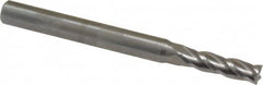 OSG - 5/32", 9/16" LOC, 3/16" Shank Diam, 2" OAL, 4 Flute, Solid Carbide Square End Mill - Single End, Uncoated, Spiral Flute, 30° Helix, Centercutting, Right Hand Cut, Right Hand Flute, Series 404 - Americas Industrial Supply