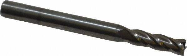 OSG - 11/64", 9/16" LOC, 3/16" Shank Diam, 2" OAL, 4 Flute, Solid Carbide Square End Mill - Single End, Uncoated, Spiral Flute, 30° Helix, Centercutting, Right Hand Cut, Right Hand Flute, Series 404 - Americas Industrial Supply