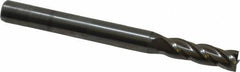 OSG - 11/64", 9/16" LOC, 3/16" Shank Diam, 2" OAL, 4 Flute, Solid Carbide Square End Mill - Single End, Uncoated, Spiral Flute, 30° Helix, Centercutting, Right Hand Cut, Right Hand Flute, Series 404 - Americas Industrial Supply
