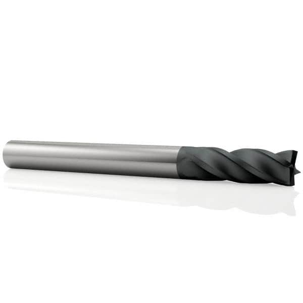 OSG - 12mm, 25mm LOC, 12mm Shank Diam, 76mm OAL, 4 Flute, Solid Carbide Square End Mill - Single End, TiAlN Finish, Spiral Flute, 30° Helix, Centercutting, Right Hand Cut, Right Hand Flute, Series 404 - Americas Industrial Supply