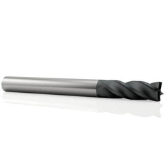 OSG - 9mm, 22mm LOC, 10mm Shank Diam, 70mm OAL, 4 Flute, Solid Carbide Square End Mill - Single End, TiAlN Finish, Spiral Flute, 30° Helix, Centercutting, Right Hand Cut, Right Hand Flute, Series 404 - Americas Industrial Supply