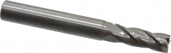 OSG - 9/32", 3/4" LOC, 5/16" Shank Diam, 2-1/2" OAL, 4 Flute, Solid Carbide Square End Mill - Single End, Uncoated, Spiral Flute, 30° Helix, Centercutting, Right Hand Cut, Right Hand Flute, Series 404 - Americas Industrial Supply