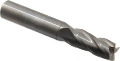 OSG - 27/64", 1" LOC, 7/16" Shank Diam, 2-3/4" OAL, 4 Flute, Solid Carbide Square End Mill - Single End, Uncoated, Spiral Flute, 30° Helix, Centercutting, Right Hand Cut, Right Hand Flute, Series 404 - Americas Industrial Supply