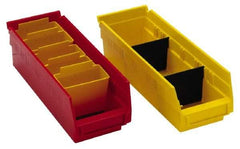 Quantum Storage - 6.6" Wide x 4" High, Black Bin Divider - Use with Quantum Storage Systems - QSB 102CON, QSB 104CON, QSB 106CON - Americas Industrial Supply