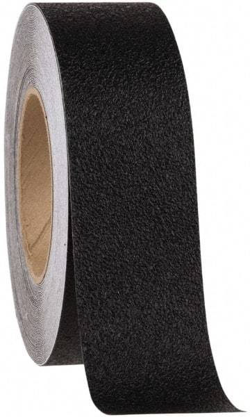 NMC - Black Solid Color Anti-Slip Vinyl Tape - 2" Wide x 60' Long x 0.02" Thick, General Traffic - Americas Industrial Supply