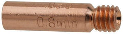 Lincoln Electric - MIG Tip Air Cooled Welder Nozzle/Tip/Insulator - 0.03" Wire Outside Diam - Exact Industrial Supply