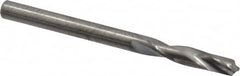 M.A. Ford - 5/32" 118° Spiral Flute Solid Carbide Screw Machine Drill Bit - Bright Finish, Right Hand Cut, 3/4" Flute Length, 2" OAL, Faceted Point, Straight Shank - Americas Industrial Supply
