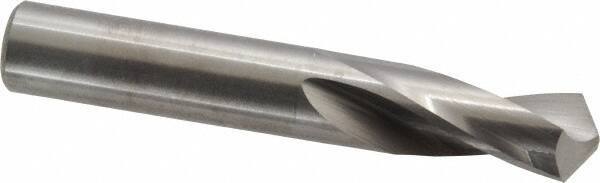 M.A. Ford - 15/32" 118° Spiral Flute Solid Carbide Screw Machine Drill Bit - Bright Finish, Right Hand Cut, 1-1/4" Flute Length, 3" OAL, Faceted Point, Straight Shank - Americas Industrial Supply