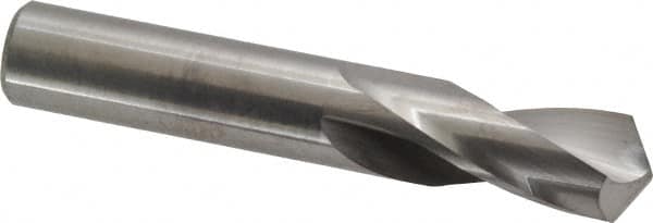 M.A. Ford - 31/64" 118° Spiral Flute Solid Carbide Screw Machine Drill Bit - Bright Finish, Right Hand Cut, 1-1/4" Flute Length, 3" OAL, Faceted Point, Straight Shank - Americas Industrial Supply