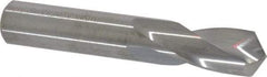 M.A. Ford - 1/2" 118° Spiral Flute Solid Carbide Screw Machine Drill Bit - Bright Finish, Right Hand Cut, 1-1/4" Flute Length, 3" OAL, Faceted Point, Straight Shank - Americas Industrial Supply