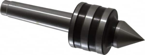 Value Collection - MT2 Taper Shank Shank, 41mm Head Diam, Live Center - 5,000 Max RPM, 24mm Point Diam, 2.22" Point Len, 463 Lb Max Workpc, Standard Point - Americas Industrial Supply