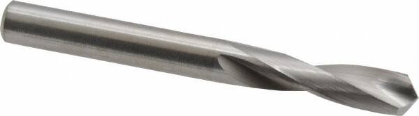 M.A. Ford - 0.261" 118° Spiral Flute Solid Carbide Screw Machine Drill Bit - Bright Finish, Right Hand Cut, 1" Flute Length, 2-1/2" OAL, Faceted Point, Straight Shank - Americas Industrial Supply