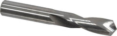 M.A. Ford - 0.348" 118° Spiral Flute Solid Carbide Screw Machine Drill Bit - Bright Finish, Right Hand Cut, 1-1/4" Flute Length, 2-1/2" OAL, Faceted Point, Straight Shank - Americas Industrial Supply