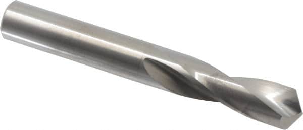 M.A. Ford - 14.00048mm 118° Spiral Flute Solid Carbide Screw Machine Drill Bit - Bright Finish, Right Hand Cut, 54mm Flute Length, 107mm OAL, Faceted Point, Straight Shank - Americas Industrial Supply