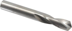 M.A. Ford - 14.00048mm 118° Spiral Flute Solid Carbide Screw Machine Drill Bit - Bright Finish, Right Hand Cut, 54mm Flute Length, 107mm OAL, Faceted Point, Straight Shank - Americas Industrial Supply