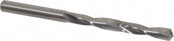 M.A. Ford - #5 118° Solid Carbide Jobber Drill - Bright Finish, Right Hand Cut, Spiral Flute, Straight Shank, 3" OAL, Faceted Point - Americas Industrial Supply