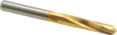 M.A. Ford - 7/32" 135° Spiral Flute Solid Carbide Screw Machine Drill Bit - TiN Finish, Right Hand Cut, 1-1/4" Flute Length, 2-3/8" OAL, Split Point, Straight Shank - Americas Industrial Supply