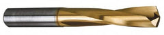 M.A. Ford - 11/16" 135° Spiral Flute Solid Carbide Screw Machine Drill Bit - TiN Finish, Right Hand Cut, 2-7/8" Flute Length, 4-5/8" OAL, Split Point, Straight Shank - Americas Industrial Supply