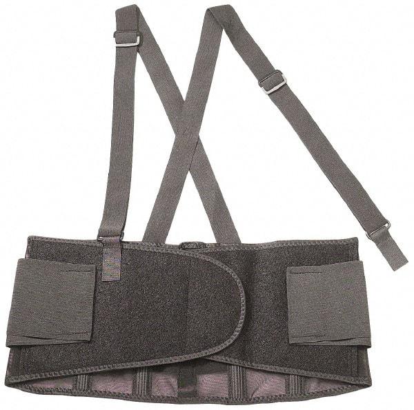 Ergodyne - Size L, Hook & Loop, Spandex Belt with Adjustable Shoulder Straps - 34 to 38" Waist, 7-1/2" Wide, Detachable Strap, Black - Americas Industrial Supply