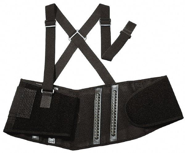 Ergodyne - Size 2XL, Spandex Belt with Adjustable Shoulder Straps - 42 to 46" Waist, Detachable Strap, Black - Americas Industrial Supply
