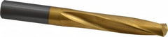 M.A. Ford - 8.001mm 135° Spiral Flute Solid Carbide Screw Machine Drill Bit - TiN Finish, Right Hand Cut, 41.5mm Flute Length, 71mm OAL, Split Point, Straight Shank - Americas Industrial Supply