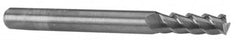 M.A. Ford - 0.1968", 20mm LOC, 5mm Shank Diam, 51mm OAL, 3 Flute, Solid Carbide Square End Mill - Single End, TiN Finish, Spiral Flute, 53° Helix, Centercutting, Right Hand Cut, Right Hand Flute, Series 112 - Americas Industrial Supply