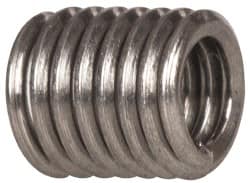 Heli-Coil - #2-56 UNC, 0.172" OAL, Free Running Helical Insert - 7-3/8 Free Coils, Tangless, 304 Stainless Steel, Bright Finish, 2D Insert Length - Americas Industrial Supply