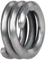 Heli-Coil - #6-32 UNC, 0.138" OAL, Free Running Helical Insert - 2-3/4 Free Coils, Tangless, 304 Stainless Steel, Bright Finish, 1D Insert Length - Americas Industrial Supply