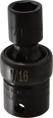SK - 3/8" Drive 7/16" Standard Universal Impact Socket - 6 Points, 2-1/8" OAL - Americas Industrial Supply