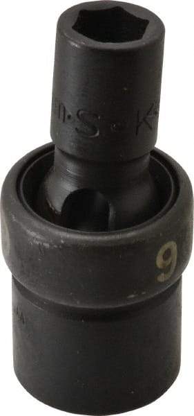 SK - 3/8" Drive 9mm Standard Universal Impact Socket - 6 Points, 2-1/8" OAL - Americas Industrial Supply