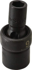 SK - 3/8" Drive 9mm Standard Universal Impact Socket - 6 Points, 2-1/8" OAL - Americas Industrial Supply