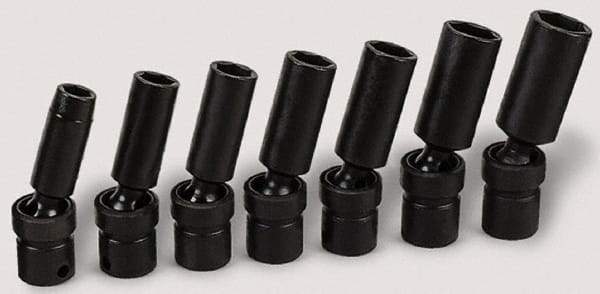 SK - 3/8" Drive 14mm Deep Universal Impact Socket - 6 Points, 3-7/32" OAL - Americas Industrial Supply