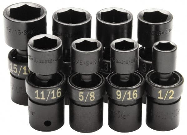 SK - 1/2" Drive 7/8" Standard Universal Impact Socket - Americas Industrial Supply