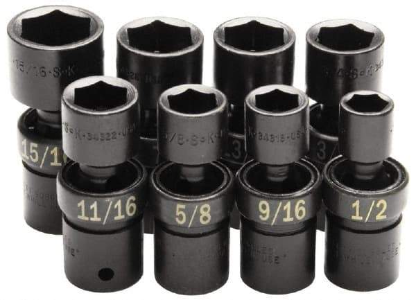 SK - 1/2" Drive 5/8" Standard Universal Impact Socket - 6 Points, 2-51/64" OAL - Americas Industrial Supply