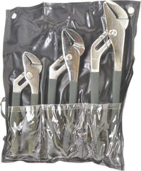 Value Collection - 3 Piece Tongue & Groove Plier Set - Comes in Plastic Pouch - Americas Industrial Supply